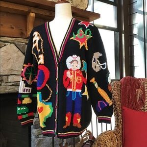 Vintage Berek Big D for DALLAS Sweater‼️